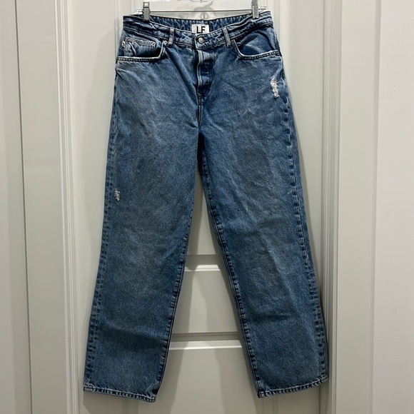 Lovers + Friends Button Fly Reece High Rise Slim Straight Denim Jeans Sz 30 - Picture 3 of 11